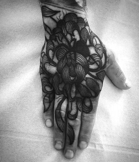Tattoos - spider chrisanthemum - 127097